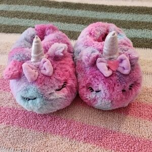 Carter's Pink and Purple Whimsical Toddler 7/8 7 8 Unicorn Kids Slippers